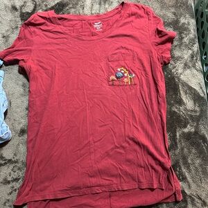 Maroon reddish boyfriend t-shirt